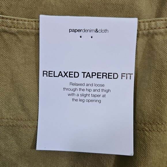 Paper Cloth & Denim Men’s Carpenter Jeans 36 x 32 Relaxed Tapered Beige Y2K - Picture 8 of 16